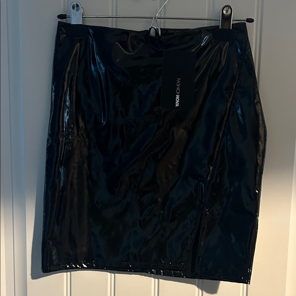 Black pleather Skirt